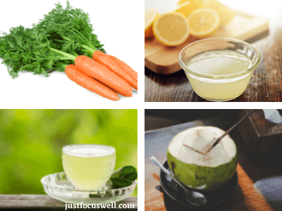 Coconut Water, Aleo Vera, Lemon juice, And, Carrot juice Recipe