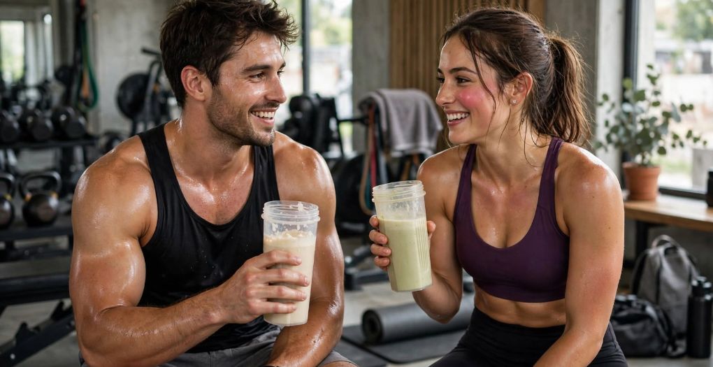 Whey and plant protein shakes after strength training